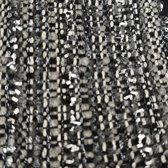 Tory Burch Ada Tweed Grey Metallic Thread Mini Skirt Sz6 - Picture 13 of 14